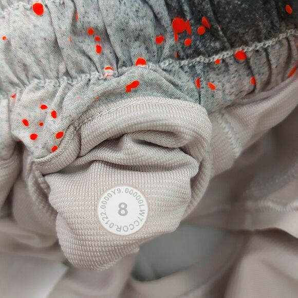 Lululemon Shorts Womens 8 Gray Hotty Low Rise 2.5" Reflective Lined Running Gym - Picture 11 of 12